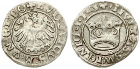 Poland 1/2 Grosz 1523 Silesia the city of Swidnica - Ludwik Jagiellonczyk (1516-1526); the king of Bohemia and Hungary; city grosz 1523. Swidnica. Sil...