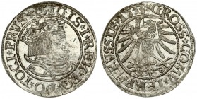 Poland 1 Grosz 1533 Torun. Sigismund I the Old(1506–1548). Averse Lettering: *SIGIS *I* REX *PO* DO* TOCI* PRVS. Reverse Lettering: *GROSS* COMV* TERR...