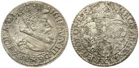 Poland 6 Groszy 1599 SMALL HEAD Malbork. Sigismund III Vasa (1587-1632). Averse: Crowned bust right. Reverse: Value and armorials above legend and dat...