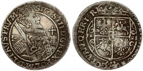 Poland 1 Ort 1621 (PRV:M) Bydgoszcz. Sigismund III Vasa (1587-1632). Averse: SIGIS III D G REX POL M D LI RVS PRV M. Reverse: SAM LIV NEC SE GOT VAN Q...