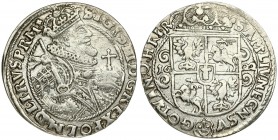 Poland 1 Ort 1622 (PR:M+) Bydgoszcz. Sigismund III Vasa (1587-1632). Averse: Crowned half-length figure right. Reverse: Crowned shield within fleece c...