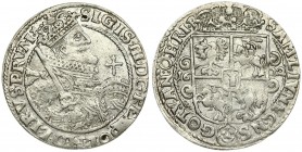 Poland 1 Ort 1622 (PRV.M.+) Bydgoszcz. Sigismund III Vasa (1587-1632). Averse: Crowned half-length figure right. Reverse: Crowned shield within fleece...