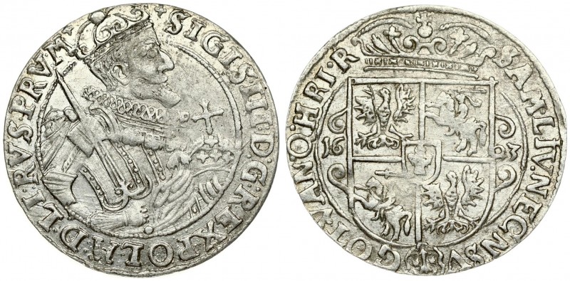 Poland 1 Ort 1623 (PRV M) Bydgoszcz. Sigismund III Vasa (1587-1632). Averse: Cro...