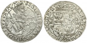 Poland 1 Ort 1623 (PRV M) Bydgoszcz. Sigismund III Vasa (1587-1632). Averse: Crowned half-length figure right. Reverse: Crowned shield within fleece c...