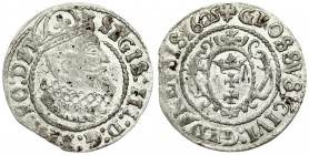 Poland Gdansk 1 Grosz 1625 Sigismund III Vaza(1587–1632). Averse: Crowned bust of Sigismund III right. Reverse: Oval arms in inner circle; date in leg...