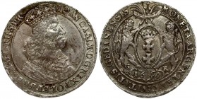 Poland Gdansk 1 Thaler 1649 GR John II Casimir Vasa (1649-1668) Aerse: Bust with large king's head facing right and inscription around. Reverse: The c...