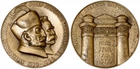 Poland Medal 350th ANNIVERSARY OF THE UNIVERSITY IN VILNIUS 1929. by Henryk Giedroyc. Averse: Two busts to the right. Along the rim: STEFAN BATORY FOU...