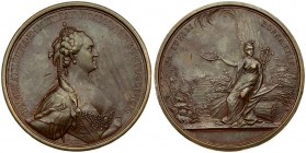 Russia Medal (1796) 'Retribution for Labor'. Persons. Art : portrait of Catherine II. Engraver K. Baranov. gr. Copper. Scratches. Weight approx: 134.4...