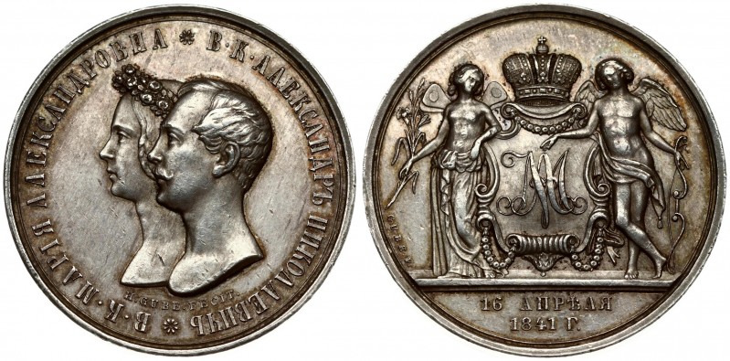 Russia Medal 1841'In the memory of the wedding of the crown prince'. Nicholas I ...