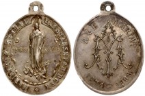 Czechoslovakia Religious Medal 1898 - Averse: Mother of God. Reverse: Mariansky Spolek ... Beautiful condition. Features on the ear. Silver. Weight ap...
