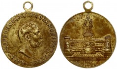 Russia Medal 1911 On the occasion of the monument to Alexander II in Kiev. Bronze. Weight approx: 5.63 g. Diameter: 25x30 mm