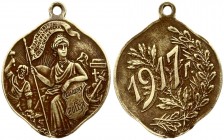 Russia Medal FREE RUSSIA 1917. F. Kerensky(1917). Bronze. Weight approx: 4.57g. Diameter: 25x33 mm