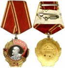 Russia USSR Order of Lenin (1980) Gold with platinum. Enamelled. Numbered on reverse. Gold with platinum; enameled. Numbered on the back. Beautifully ...