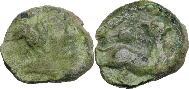 Greek Italy. Central Italy, uncertain mint. Capua or Minturnae(?). AE 17 mm. Lat...