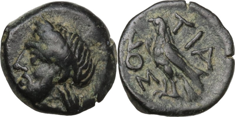Greek Asia. Bithynia, Tium. AE 11 mm. Circa 350-300 BC. Obv. Head of Zeus left, ...