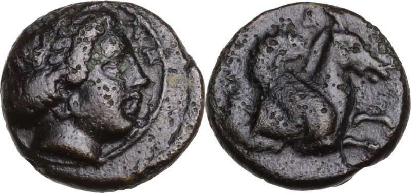 Greek Asia. Mysia, Lampsakos. AE 11 mm. Circa 4th-3rd century BC. Obv. Female he...