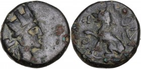 Greek Asia. Phrygia, Laodikea. AE 12 mm. Circa 133/88-67 BC. Obv. Turreted head of Tyche right. Rev. Lion seated left, raising forepaw. SNG von Aulock...