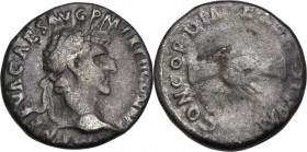 Nerva (96-98). AR Denarius, 97 AD. Obv. Laureate head right. Rev. Clasped hands. RIC II 14. AR. 3.34 g. 16.70 mm. VF.