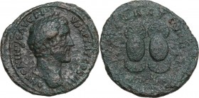 Antoninus Pius (138-161). AE As, 143-144. Obv. Head right, laureate. Rev. Two ancilla set upright side by side. RIC III 736A. AE. 9.95 g. 28.00 mm. Da...