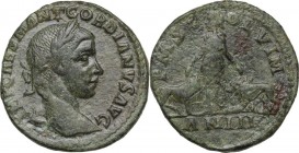 Gordian III (238-244). AE 30 mm. Viminacium mint (Moesia Superior), year 3 (241-2 AD). Obv. Laureate head right. Rev. Moesia Superior standing between...