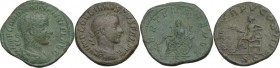 Gordian III (238-244). Lot of two (2) AE Sestertii. AE. VF:Good VF.