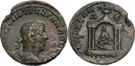 Trebonianus Gallus (251-253). AE 30 mm. Antioch mint (Seleucis and Pieria, Syria). Obv. Laureate, draped and cuirassed bust right. Rev. Tyche seated f...