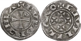 France. Guillaume IX or X (1086-1137). AR Denier. Bordeaux mint. PdA 2731 (Bernard Guillaume); Boudeau 462; Roberts 4301. AR. 0.73 g. 17.50 mm. VF.