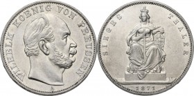 Germany. Wilhelm I (1861-1888). AR Taler, Berlin mint, 1871 A. KM 500. AR. 18.50 g. 33.00 mm. EF. Commemorative for the Victory over France.