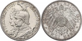 Germany. Wilhelm II (1888-1918). AR 2 Mark, Berlin mint, 1901 A. KM 525. AR. 11.10 g. 28.00 mm. About EF. Commemorative for 200 years of the Kingdom o...
