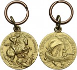 Hungary. Gold Medal S.Georgivs Eqvitvm Patronvs, XIX-XX sec. AU. 2.92 g. 16.00 mm. 8K EF.