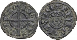 Italy. Federico II di Svevia (1218-1250). BI Denar, Brindisi mint. Sp. 121; Travaini 1993, 31; D'Andrea 155. BI. 0.96 g. 19.00 mm. Good VF.