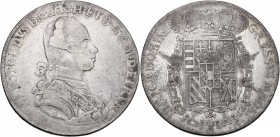 Italy. Leopoldo II or Pietro Leopoldo (1765-1790). AR Francescone 1777, Firenze mint mint. Dav. 1515. AR. 24.67 g. 40.00 mm. About VF.
