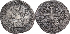 Italy. Roberto d'Angiò (1309-1343). AR Gigliato, Napoli mint. P/R 1-2; MIR (Napoli) 28. AR. 3.46 g. 27.00 mm. Good VF.