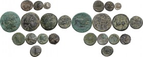 Greek World. Multiple lot of twelve (12) unclassified AE and AR coins. AR/AE.