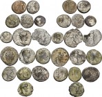 Roman Republic and Roman Empire. Multiple lot of fifteen (15) unclassified AR coins. AR. Good F.