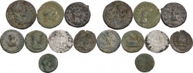The Roman Empire. Multiple lot of seven (7) unclassified AE coins. AE. In addiction Denier tournois. About VF:Good VF.