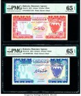 Bahrain Monetary Agency 1; 5 Dinars 1973 Pick 8; 8A Two examples PMG Gem Uncirculated 65 EPQ (2). 

HID09801242017

© 2020 Heritage Auctions | All Rig...