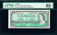 Canada Bank of Canada $1 1954 Pick 75c BC-37cA Replacement PMG Gem Uncirculated 65 EPQ. 

HID09801242017

© 2020 Heritage Auctions | All Rights Reserv...