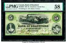 Canada Brantford, CW- Bank of Brantford $5 1.11.1859 Ch.# 40-10-02-08 PMG Choice About Unc 58. 

HID09801242017

© 2020 Heritage Auctions | All Rights...