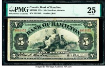 Canada Hamilton, ON- Bank of Hamilton $5 1.6.1914 Ch.# 345-20-06 PMG Very Fine 25. 

HID09801242017

© 2020 Heritage Auctions | All Rights Reserved