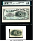 Canada Toronto, ON- Sterling Bank of Canada $20 25.4.1906 Ch.# 700-10-06P1 and Vignette PMG Choice Uncirculated 63. Cancelled POCs present on the fron...