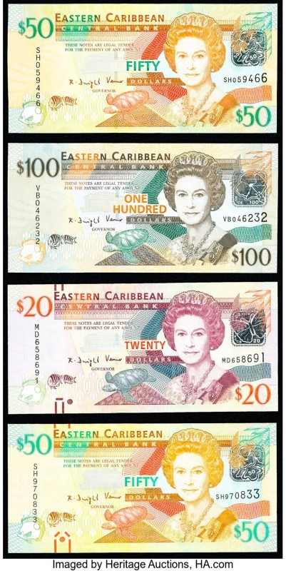 East Caribbean States Central Bank Group Lot of 4 Examples Crisp Uncirculated. 
...