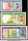 Egypt National Bank of Egypt 1; 50; 100 Pounds 1949-1951 Pick 24b; 26a; 27b Three Examples Fine-Very Fine. Annotations present on the 50 and 100 Pound...