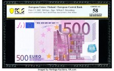 European Union Central Bank, Finland 500 Euro 2002 Pick 7l PCGS Choice AU 58. 

HID09801242017

© 2020 Heritage Auctions | All Rights Reserved