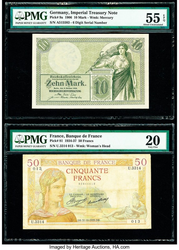 France, Germany and Turkey Group Lot of 4 Graded Examples PMG Choice Uncirculate...