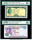 Ireland Republic Central Bank of Ireland 1 Pound 1962-68 Pick 64a PMG Choice Uncirculated 64; Ireland Northern Bank of Ireland 50 Pounds 2013 Pick 89 ...