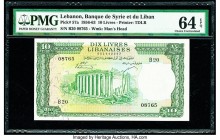 Lebanon Banque de Syrie et du Liban 10 Livres 1956-63 Pick 57a PMG Choice Uncirculated 64 EPQ. 

HID09801242017

© 2020 Heritage Auctions | All Rights...