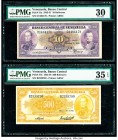 Venezuela Banco Central 10; 500 Bolivares 5.12.1950; 29.5.1958 Pick 31a; 37b Two Examples PMG Very Fine 30; Choice Very Fine 35 EPQ. 

HID09801242017
...