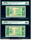 Western Samoa Bank of Western Samoa 10 Shillings ND (1963) Pick 13a Two Consecutive Examples PMG Gem Uncirculated 66 EPQ (2). 

HID09801242017

© 2020...