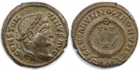 Römische Münzen, MÜNZEN DER RÖMISCHEN KAISERZEIT. Constantinus I. (307-337 n. Chr). Follis. (2.50 g. 19 mm) Vs.: CONSTANTINVS AVG, Kopf mit Lorbeerkra...